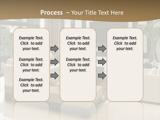 A Living Room With A Couch A Chair And A Television PowerPoint Template
