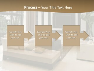 A Living Room With A Couch A Chair And A Television PowerPoint Template