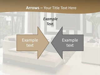 A Living Room With A Couch A Chair And A Television PowerPoint Template