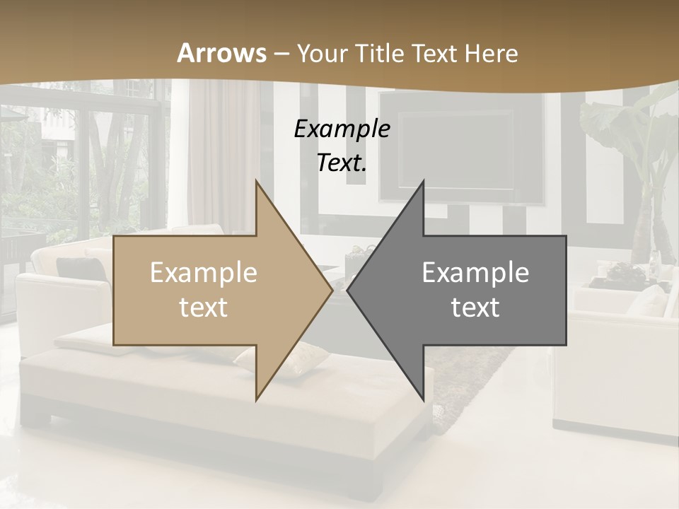 A Living Room With A Couch A Chair And A Television PowerPoint Template