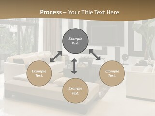 A Living Room With A Couch A Chair And A Television PowerPoint Template