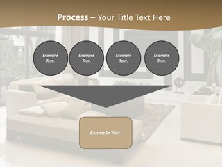 A Living Room With A Couch A Chair And A Television PowerPoint Template