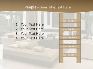 A Living Room With A Couch A Chair And A Television PowerPoint Template