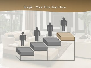 A Living Room With A Couch A Chair And A Television PowerPoint Template