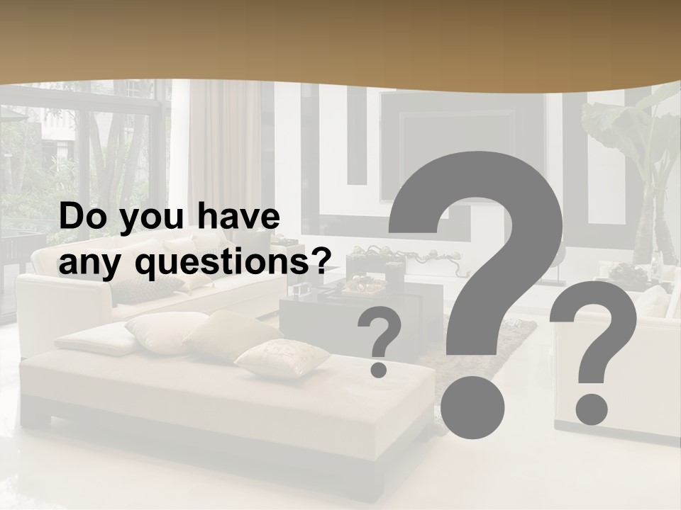 A Living Room With A Couch A Chair And A Television PowerPoint Template