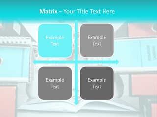 A Woman In Glasses Is Sitting At A Desk With Many Files PowerPoint Template