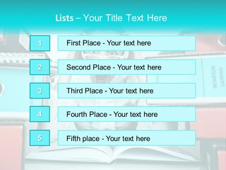 A Woman In Glasses Is Sitting At A Desk With Many Files PowerPoint Template