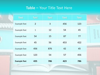 A Woman In Glasses Is Sitting At A Desk With Many Files PowerPoint Template