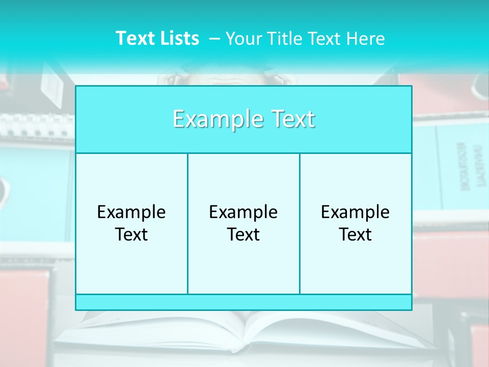 A Woman In Glasses Is Sitting At A Desk With Many Files PowerPoint Template