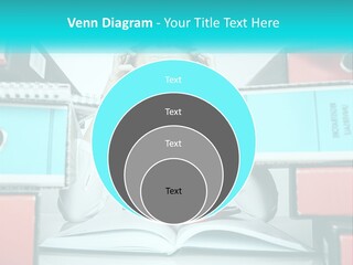 A Woman In Glasses Is Sitting At A Desk With Many Files PowerPoint Template
