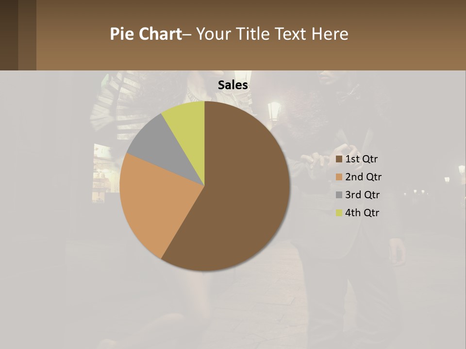 A Man And A Woman Walking Down A Street At Night PowerPoint Template