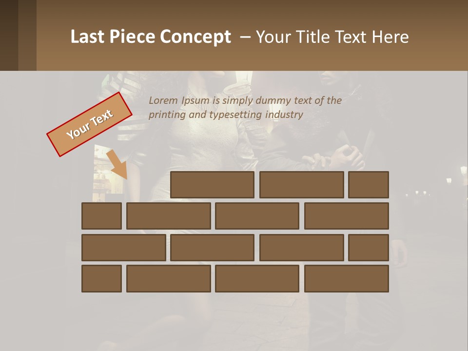 A Man And A Woman Walking Down A Street At Night PowerPoint Template