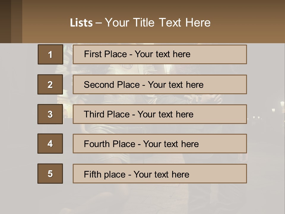A Man And A Woman Walking Down A Street At Night PowerPoint Template