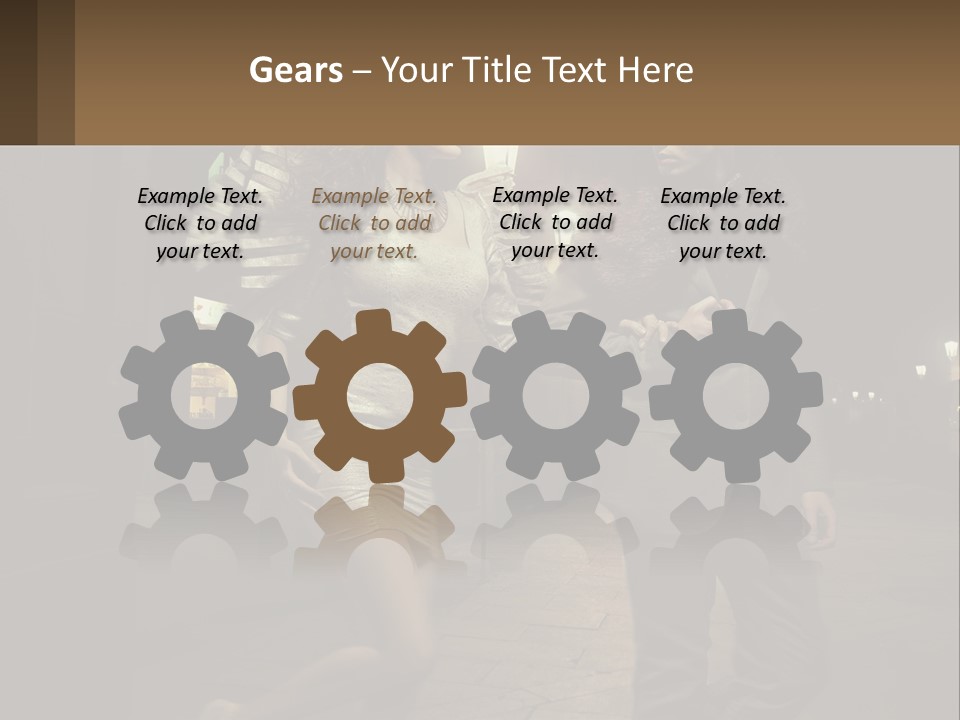 A Man And A Woman Walking Down A Street At Night PowerPoint Template