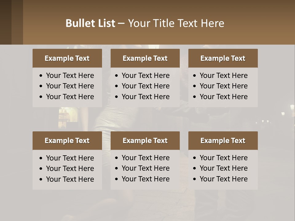 A Man And A Woman Walking Down A Street At Night PowerPoint Template