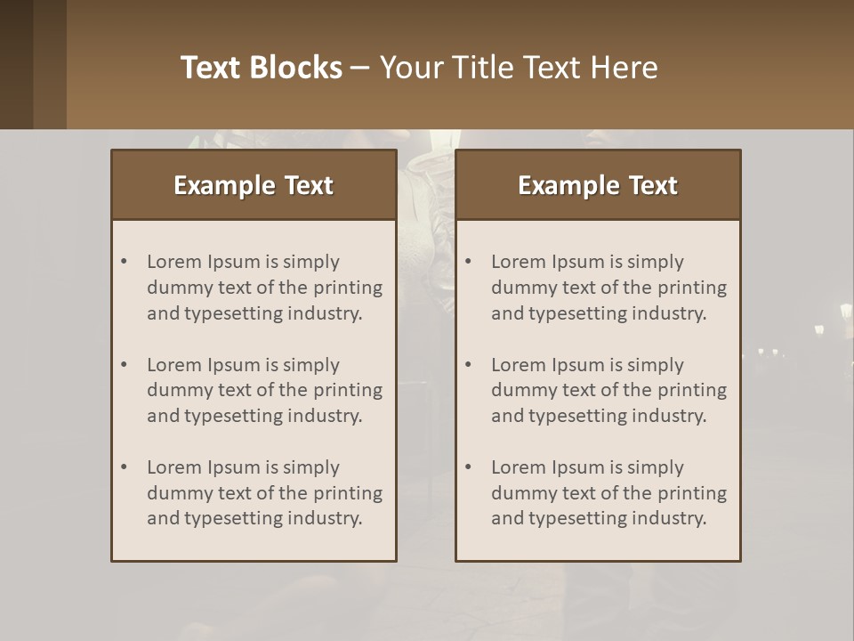 A Man And A Woman Walking Down A Street At Night PowerPoint Template