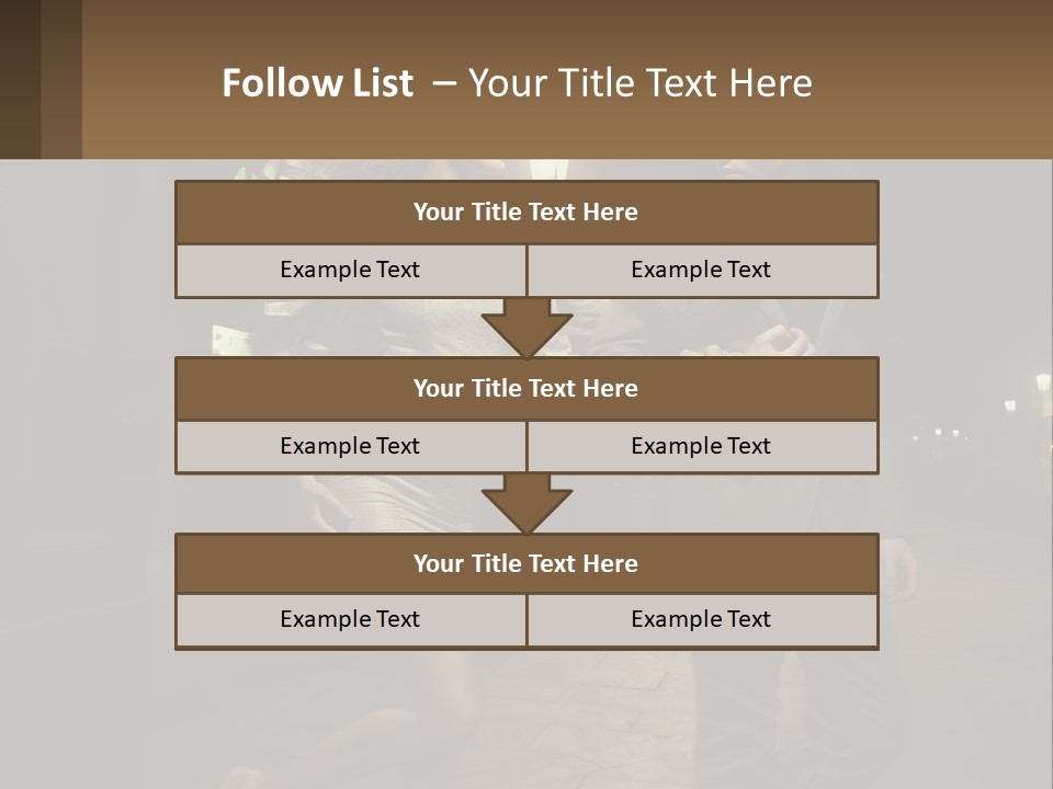 A Man And A Woman Walking Down A Street At Night PowerPoint Template