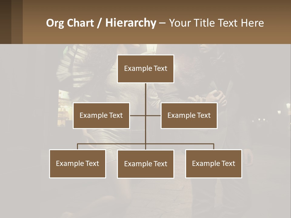 A Man And A Woman Walking Down A Street At Night PowerPoint Template