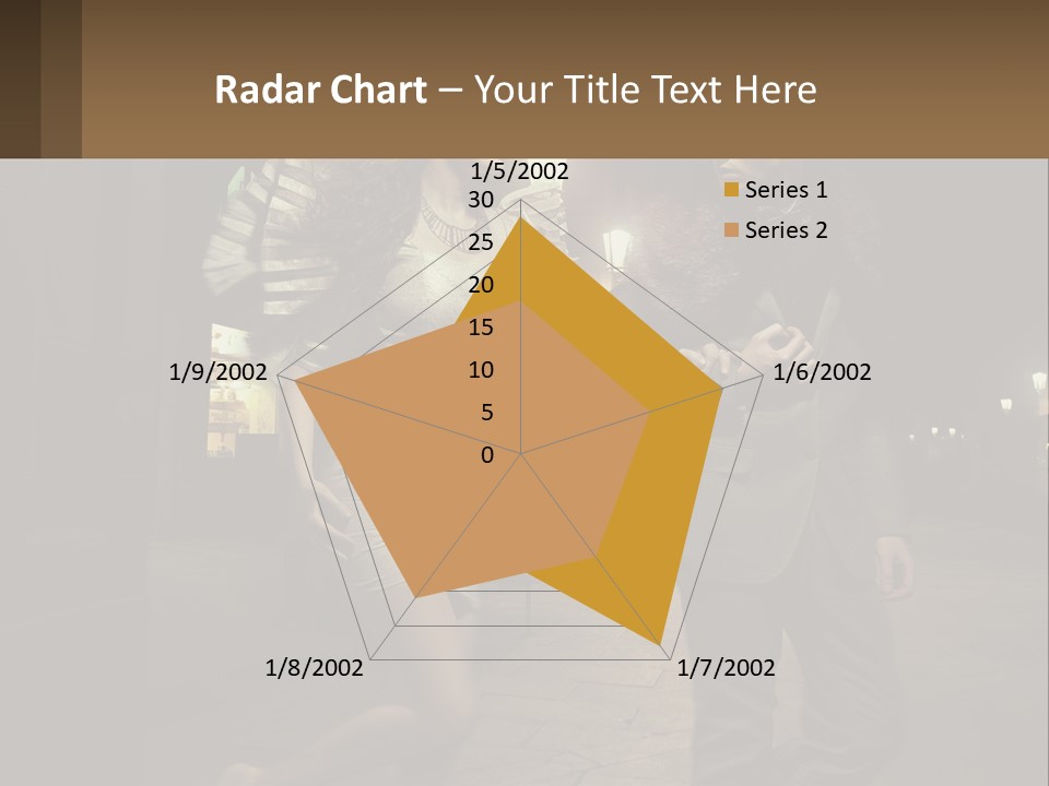 A Man And A Woman Walking Down A Street At Night PowerPoint Template