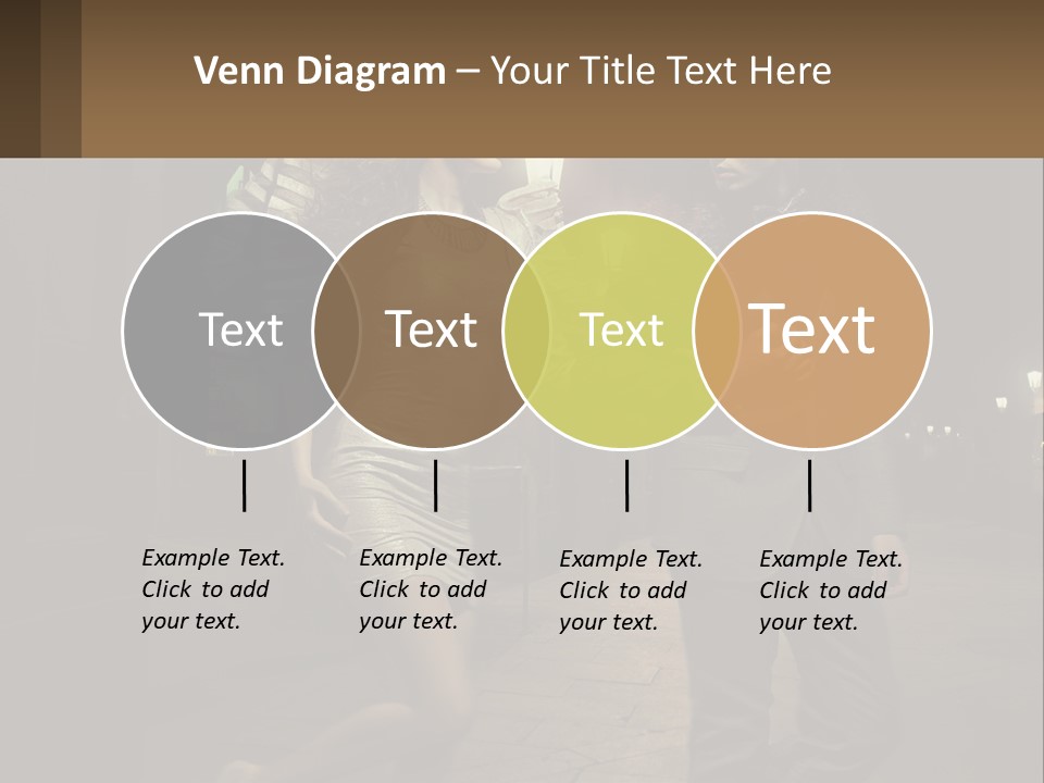 A Man And A Woman Walking Down A Street At Night PowerPoint Template