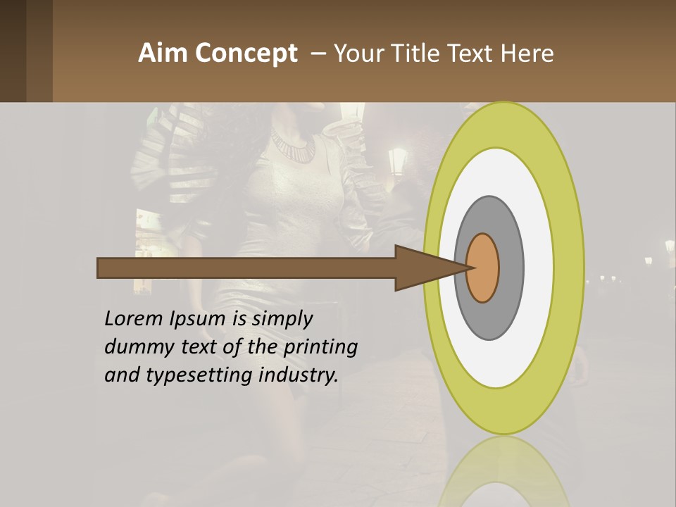 A Man And A Woman Walking Down A Street At Night PowerPoint Template