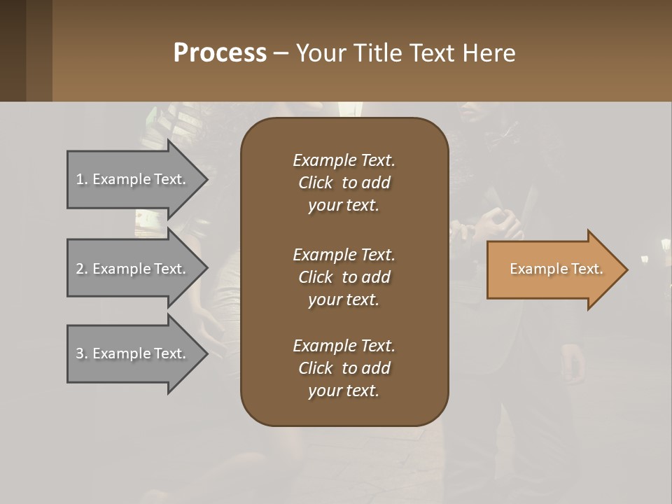 A Man And A Woman Walking Down A Street At Night PowerPoint Template