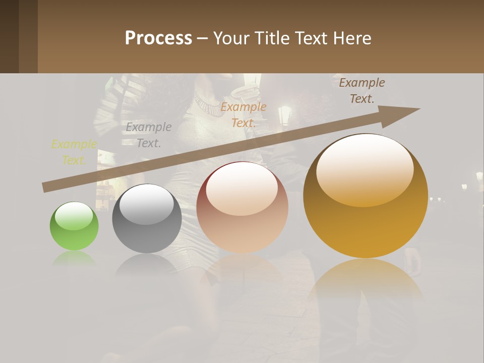 A Man And A Woman Walking Down A Street At Night PowerPoint Template