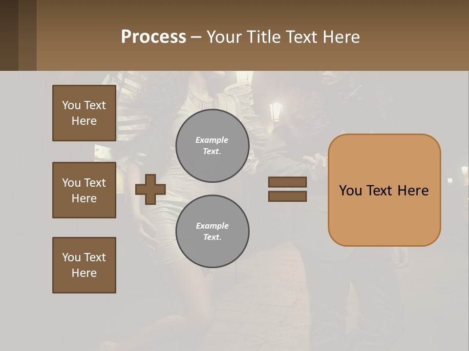 A Man And A Woman Walking Down A Street At Night PowerPoint Template