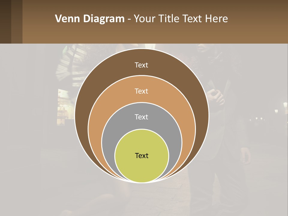 A Man And A Woman Walking Down A Street At Night PowerPoint Template