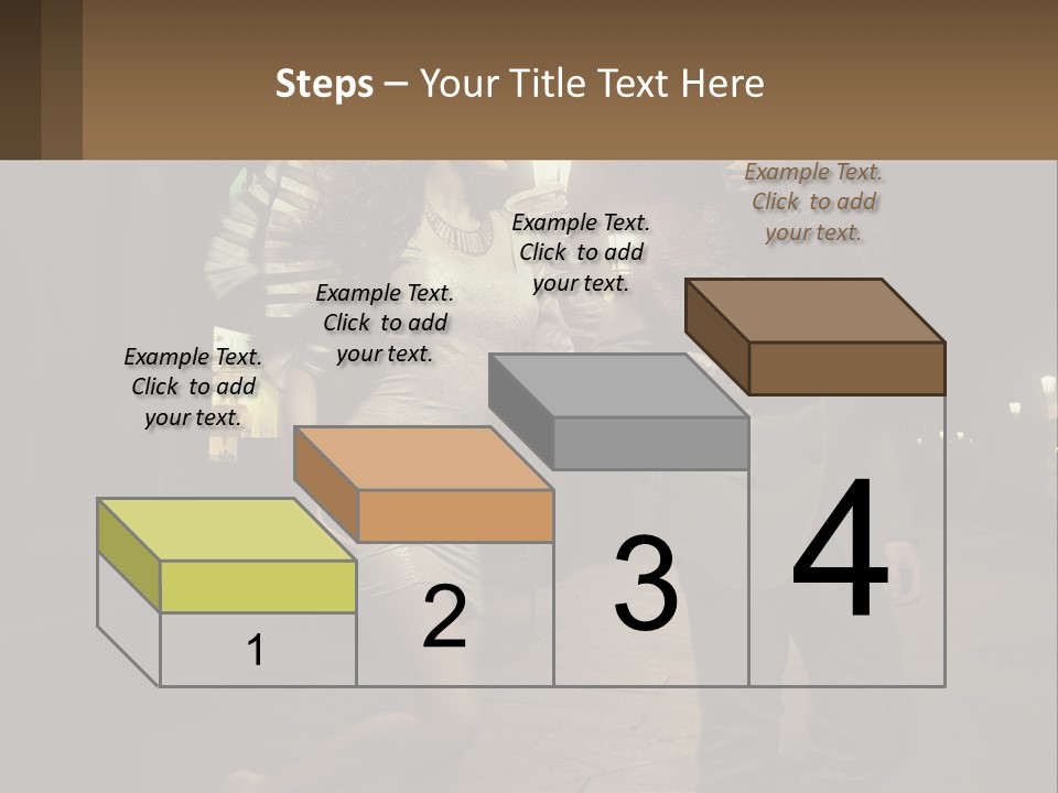 A Man And A Woman Walking Down A Street At Night PowerPoint Template