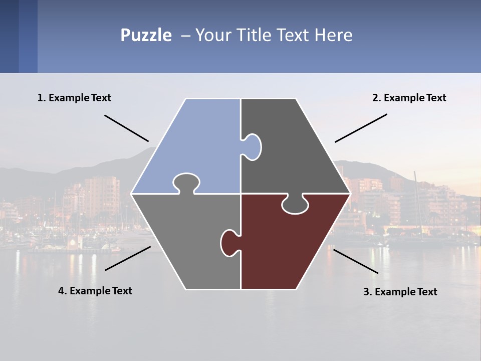 A Large Body Of Water With A City In The Background PowerPoint Template