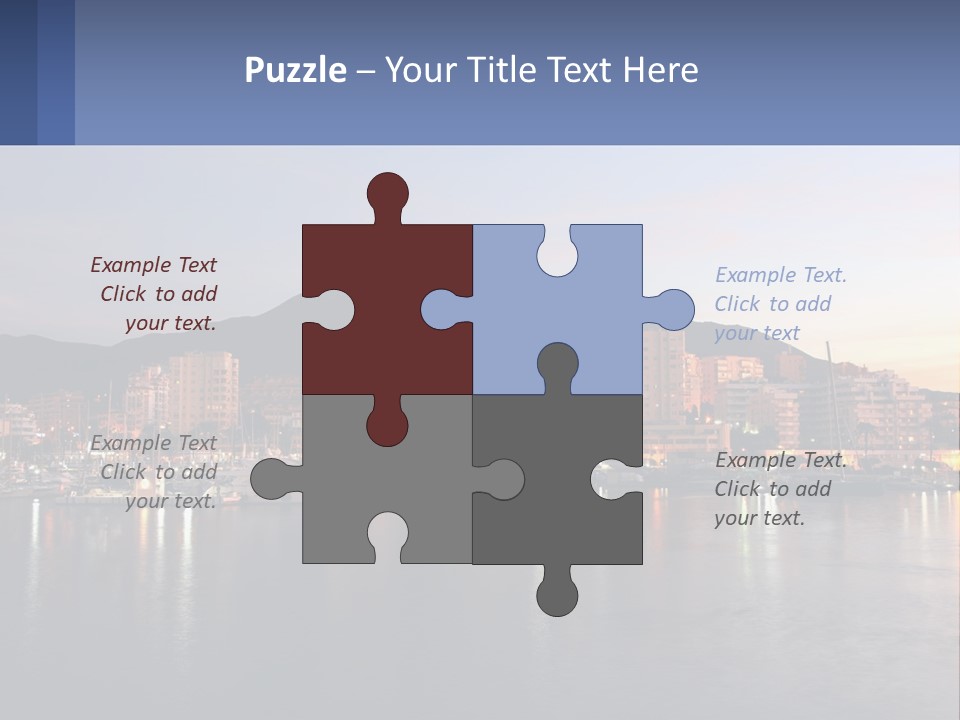 A Large Body Of Water With A City In The Background PowerPoint Template