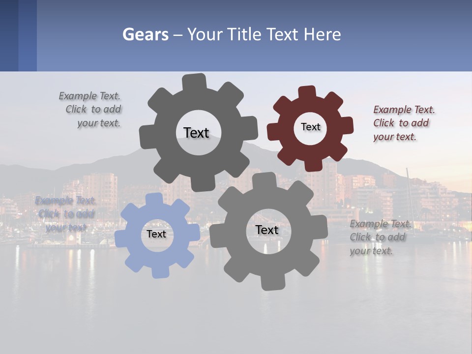 A Large Body Of Water With A City In The Background PowerPoint Template