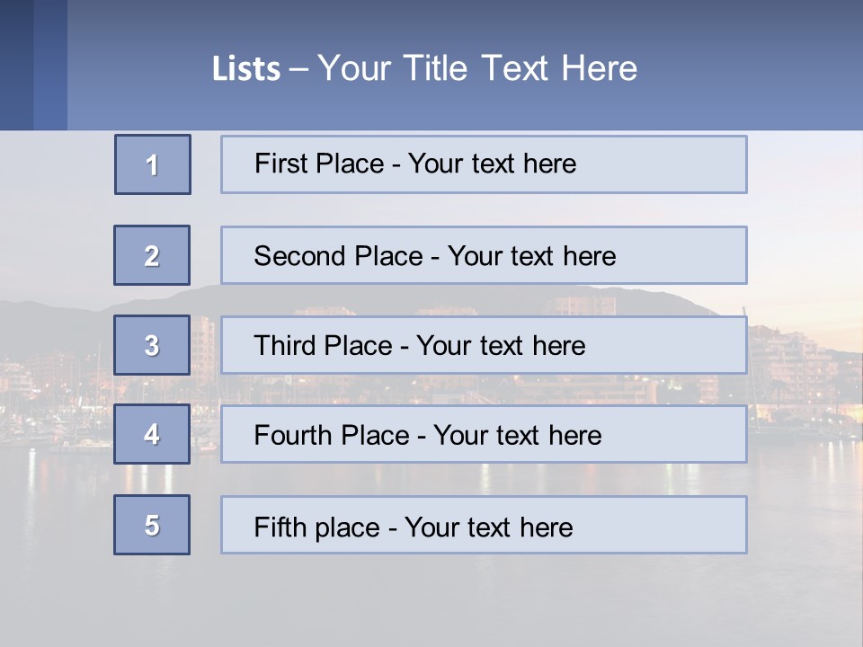 A Large Body Of Water With A City In The Background PowerPoint Template
