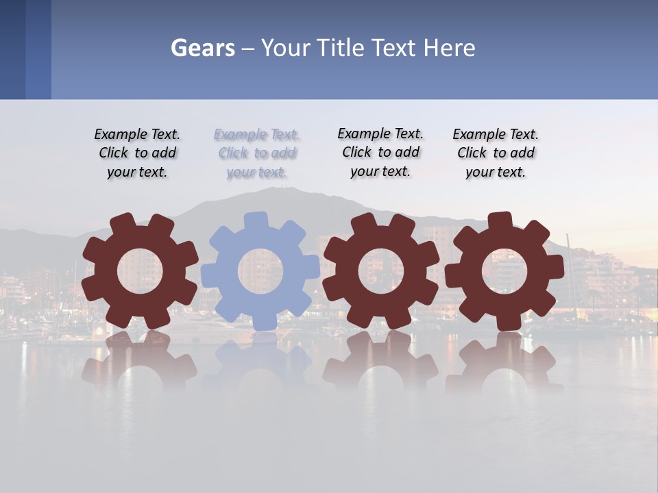 A Large Body Of Water With A City In The Background PowerPoint Template