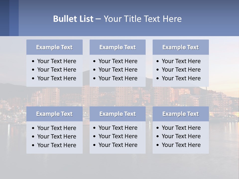 A Large Body Of Water With A City In The Background PowerPoint Template