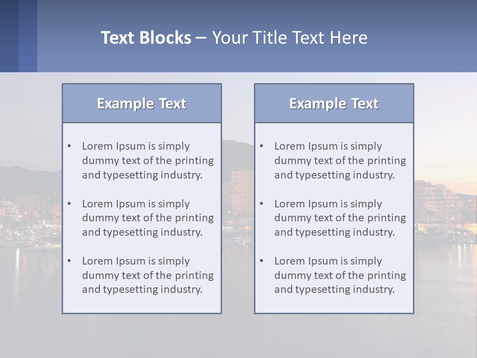 A Large Body Of Water With A City In The Background PowerPoint Template