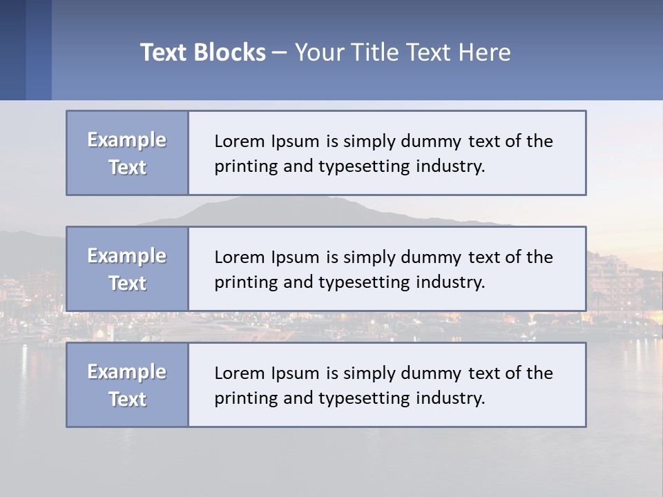 A Large Body Of Water With A City In The Background PowerPoint Template