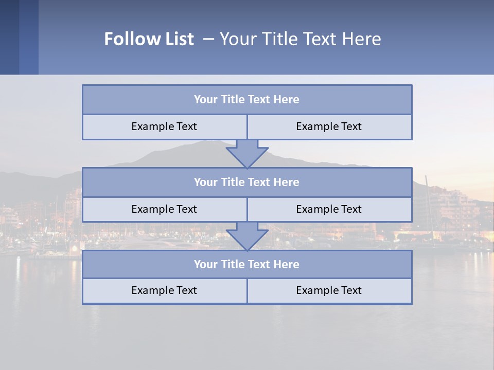 A Large Body Of Water With A City In The Background PowerPoint Template