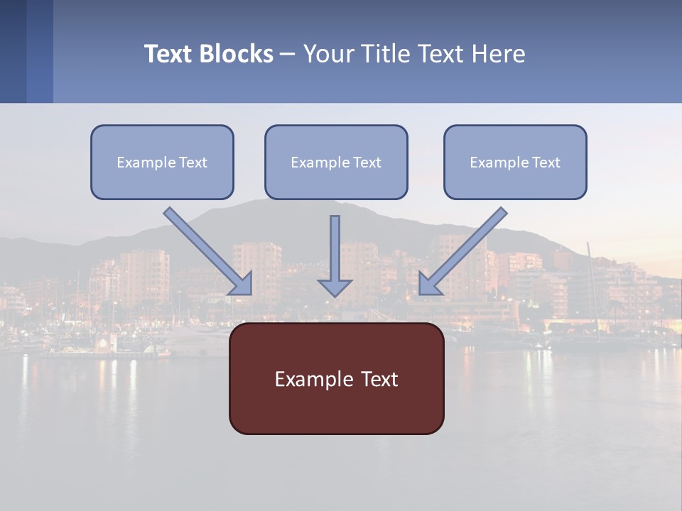A Large Body Of Water With A City In The Background PowerPoint Template