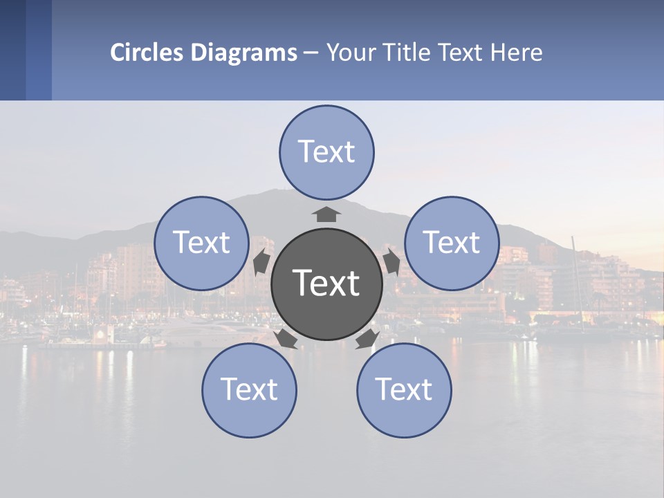 A Large Body Of Water With A City In The Background PowerPoint Template