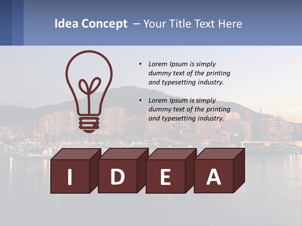 A Large Body Of Water With A City In The Background PowerPoint Template