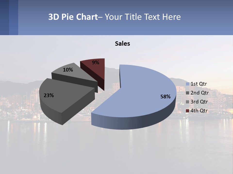 A Large Body Of Water With A City In The Background PowerPoint Template