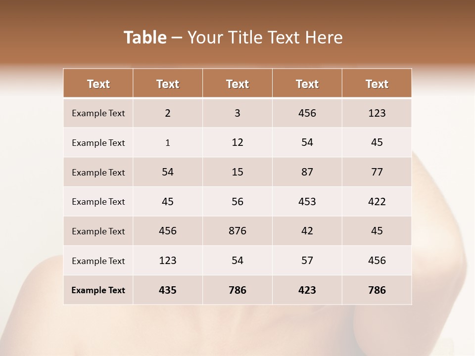 A Woman Is Smiling While Holding Her Hair PowerPoint Template