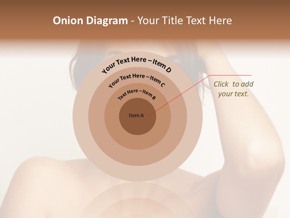 A Woman Is Smiling While Holding Her Hair PowerPoint Template