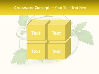 A Cup Of Green Tea With Leaves On A Saucer PowerPoint Template