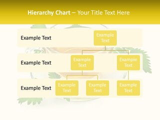 A Cup Of Green Tea With Leaves On A Saucer PowerPoint Template