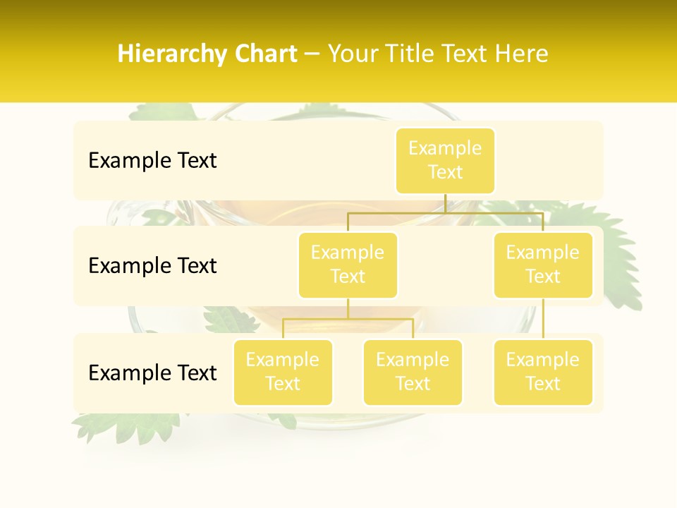A Cup Of Green Tea With Leaves On A Saucer PowerPoint Template