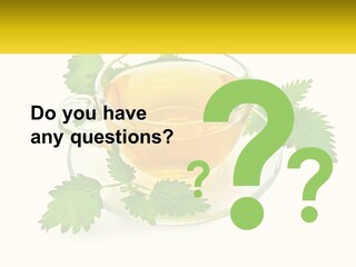 A Cup Of Green Tea With Leaves On A Saucer PowerPoint Template