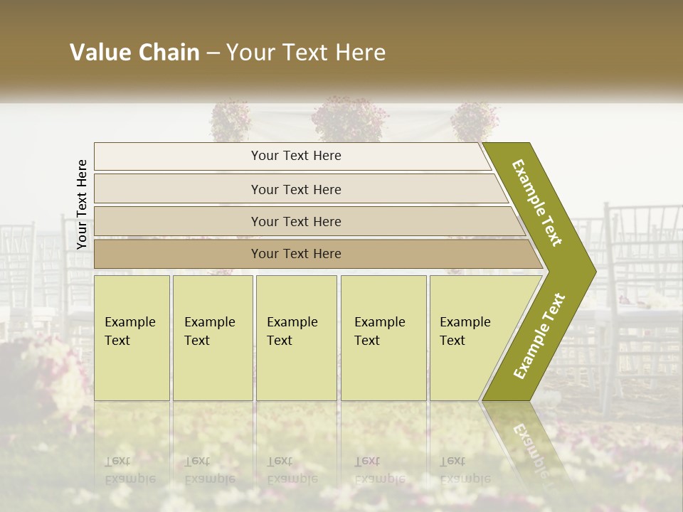 A Wedding Ceremony On The Beach With Flowers PowerPoint Template